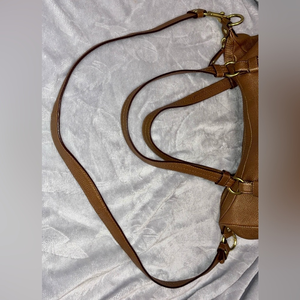 Coach Alexandria Metallic Copper Pebbled Leather Extra Large Two Way Tote - Picture 6 of 10